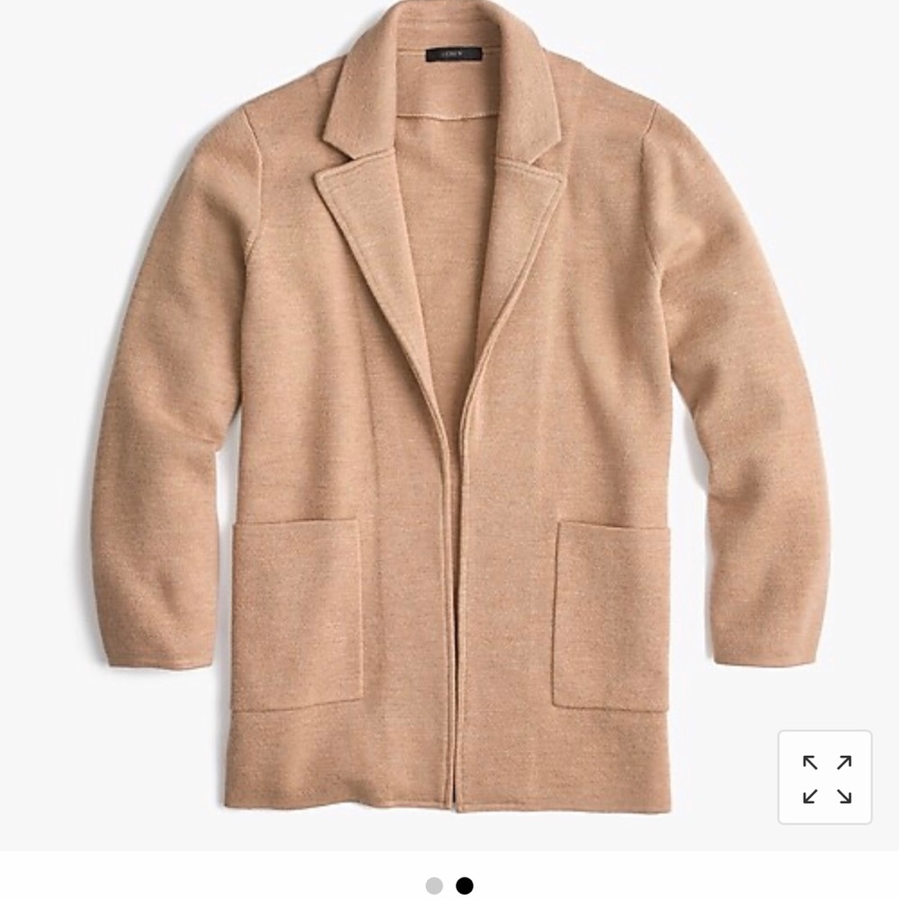 EUC JCrew xxs sweater blazer in Camel. Worn once!
